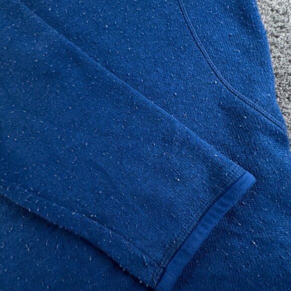 Patagonia Large Blue Fleece Pullover 1/4 Zip Jacket w/ Logo, Pocket Outdoors - Picture 12 of 13